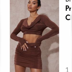 Pretty Little Thing Shirt/Skirt set never worn with tags